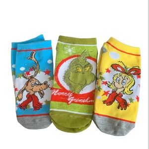 Dr. Seuss The Grinch Who Stole Christmas socks set of 3